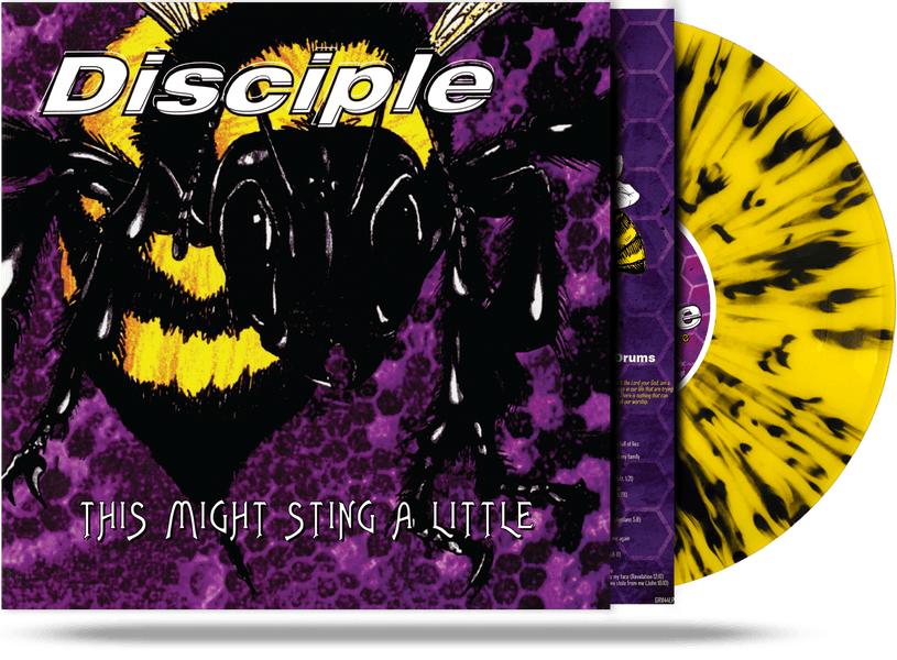 Disciple - This Might Sting A Little (Limited Run Vinyl) Yellow/Black Splatter, 2022 GIRDER RECORDS, Remastered, FIRST TIME ON VINYL