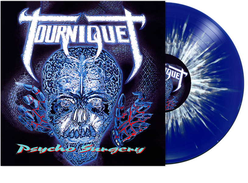 TOURNIQUET - PSYCHO SURGERY (Metal Icon Series) (*NEW-STEREOTAXIC BLUE SPLATTER VINYL, 2022, Retroactive)